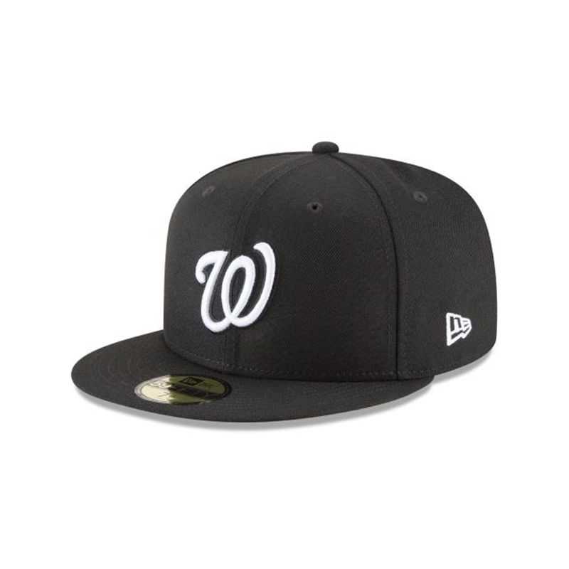 MLB Washington Nationals Basic 59Fifty Fitted (FFV4592) - Black New Era Caps